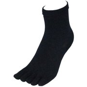 スキンソックス5本指ミドル S-5F-MB BLACK M(25-27cm） [アウトドア ソックス]