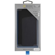 AQUOS R5G 用 レザーフリップケース ブラック ZSMCSW