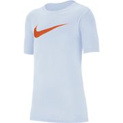 Dri-FIT レッグ スウッシュ Tシャツ NJP-AR5307-085 フットボールグレー/ハイパークリムゾン 160cm [アウトドア トップス キッズ]