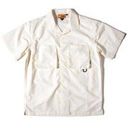 SUPPLEX CAMP SHIRT GSS-30 WHITE Lサイズ [アウトドア シャツ メンズ]