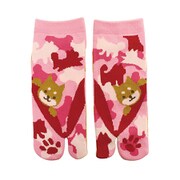 和心 足袋ソックス レディース スニーカー 草履迷彩柴犬PK