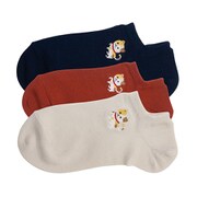 和布日和 刺繍3Pソックス レディース 三毛猫