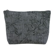 鳥獣戯画 舟形ポーチ 竹炭