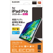 iPad Pro 11インチ 第3/2世代（2021/2020） ケース カバー 手帳型 フラップ ソフトレザー スリープ対応 マグネット 2アングル 背面クリア 薄型 軽量 ブラック TB-A20PMWVBK