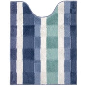 トイレマット ロング モザイク 75×60cm ブルー