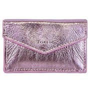 Colette（コレット） 本革メタリック三つ折りミニ財布 ピンク