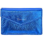 Colette（コレット） 本革メタリック三つ折りミニ財布 ブルー
