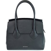 MAURA（マウラ） レザーフラップハンドバッグ ブラック