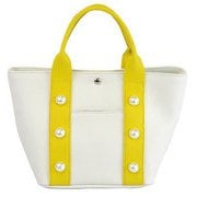pearl handbag パール付きハンドバッグ ホワイト/イエロー