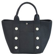 pearl handbag パール付きハンドバッグ ブラック/ブラック