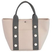 pearl handbag パール付きハンドバッグ ベージュ/グレー