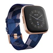 Fitbit Versa 2(フィットビット ヴァーサ2)Alexa搭載 スマートウォッチ ネイビー&ピンク ウーブン/カッパーローズ アルミニウム L/Sサイズ FB507RGNV-FRCJK