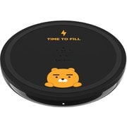 KAKAO FRIENDS EDITION BOOST↑UP ワイヤレス充電パッド 10W micro USBケーブル付 ブラック（ライアン） F7U088BTBLK-KK