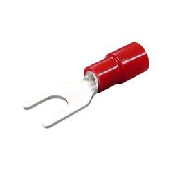 HC-TMEX-1.25Y-4S-RED [銅線用環境配慮形絶縁被覆付圧着端子 Y形 10コ 電設配線部品接続端子]