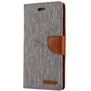 VNCAN20GY [iPhone SE（第2世代） 4.7インチ用 Canvas Diary Case GY]