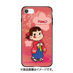 ghp7050-bk-o-ipse2 [iPhone SE（第2世代） 4.7インチ用 ガラスハイブリッドケース 不二家 O ペコ和柄 ピンク]