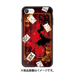 ghp7053-bk-a-ipse2 [iPhone SE（第2世代）/8/7 4.7インチ用 ガラスハイブリッドケース 幻想デザイン A 幻想アリスレッド]