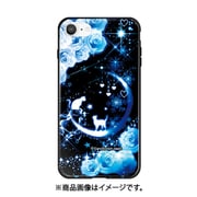 ghp7053-bk-d-ipse2 [iPhone SE（第2世代）/8/7 4.7インチ用 ガラスハイブリッドケース 幻想デザイン D 猫とブルームーン]
