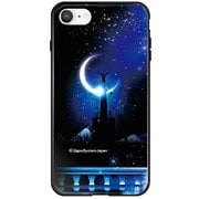 ghp7053-bk-i-ipse2 [iPhone SE（第2世代）/8/7 4.7インチ用 ガラスハイブリッドケース 幻想デザイン I 城とブルームーン]