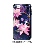 ghp7053-bk-j-ipse2 [iPhone SE（第2世代）/8/7 4.7インチ用 ガラスハイブリッドケース 幻想デザイン J 蓮と蝶]
