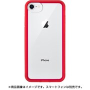 iP20SP-HYS05 [iPhone SE（第2世代）/8/7/6s/6 4.7インチ用 HYBRID SQUARE ケース クリア レッド]