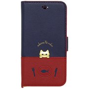 iP7-DISH03 [iPhone SE（第2世代） 4.7インチ用 手帳型ケース Sakana To Neko B NV]