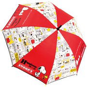 キャラクター 生地傘 53cm ジャンプ 長傘 ガールズ スヌーピー レッド コミック 35116