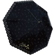 晴雨兼用 エンボス 50cm 手開き 長傘 ガールズ ラプンツェル ブラック 98053