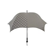 PUMPKINBRELLA WALKER DOUBLE DOTS 52-64cm 手開き 長傘 ユニセックス グレー on ブラウン