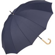 D-602125 [12フレーム プレーンカラー 63cm 手開き 長傘 ユニセックス ネイビー]