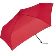 D-060215 [Wind R. プレーンカラー ミニ 55cm 手開き 折りたたみ傘 ユニセックス レッド]