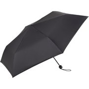 D-060401 [All Weather Light プレーンカラー ミニ 60cm 手開き 折りたたみ傘 ユニセックス ブラック]