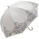 ドーム 完全100％遮光 UVカット UPF50+ シルバーラメ入りゴシックレース 58cm ジャンプ 長傘 レディース ホワイト SJ-2021