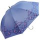 完全100％遮光 UVカット UPF50+ シルバーラメ入りゴシックレース 50cm 手開き スライドショート傘 レディース ブルー SS-2021