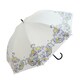 完全100％遮光 UVカット UPF50+ シルバーラメ入りゴシックレース 50cm 手開き スライドショート傘 レディース ホワイト SS-2021