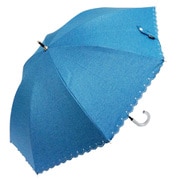 SS-2022 [完全100％遮光 UVカット UPF50+ デニムヒートカット 50cm 手開き スライドショート傘 レディース ブルー]