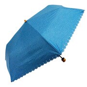 SM-2022 [完全100％遮光 UVカット UPF50+ デニムヒートカット 50cm 手開き 折りたたみ傘 レディース ブルー]
