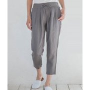 b2c ルームウェア リネン クロップドパンツ グレー int002-002