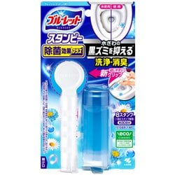 ブルーレットスタンピー 除菌効果プラス トイレ 洗浄剤 フレッシュコットン 本体 約30日分×1個 貼るタイプ 流すたび除菌 洗浄