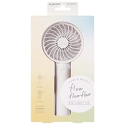 USB扇風機 充電可能 flowflowflow 小型ハンディ ホワイト FAN-U204WH