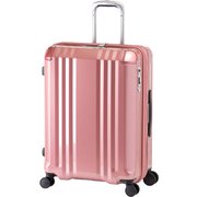 スーツケース デカかるEdge 拡張タイプ ストッパー機能 旅行日数目安：4～7泊 70L/拡張時82L TSAロック搭載 ALI-008-24W ピンクゴールド