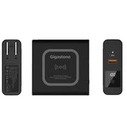 AC充電器一体型 モバイルバッテリー Qiワイヤレス充電機能搭載 9000mAh ブラック GJQP-90ABK
