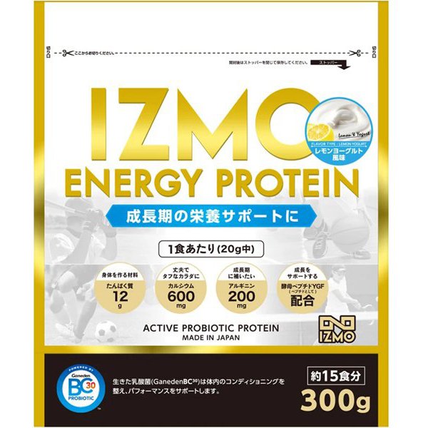 IZMO（イズモ） ENERGYプロテイン レモンヨーグルト 300g （約15食分）