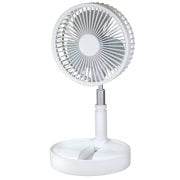 充電式折り畳み扇風機 Free Fan DCモーター搭載 伸縮1m/上下手動調整180°/コードレス NY-F100-LW