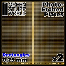 GSWD-10111 エッチングメッシュプレート 0.75mm長方形 中 [エッチングパーツ]