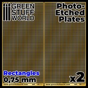 GSWD-10111 エッチングメッシュプレート 0.75mm長方形 中 [エッチングパーツ]