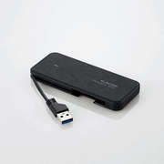 外付けSSD/ポータブル/ケーブル収納対応/USB3.2(Gen1)対応/120GB/ブラック/データ復旧サービスLite付 ESD-EC0120GBKR