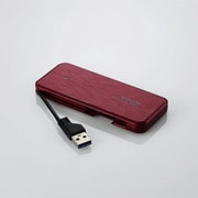外付けSSD/ポータブル/ケーブル収納対応/USB3.2(Gen1)対応/960GB/レッド/データ復旧サービスLite付 ESD-EC0960GRDR