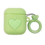 AirPods 用  ミニハートケース グリーン AC-256