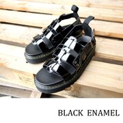 サンダル レディース 厚底サンダル BULLET JAM BJ-6119 グラディエーター ブラックエナメル Lサイズ(24.0~24.5cm)